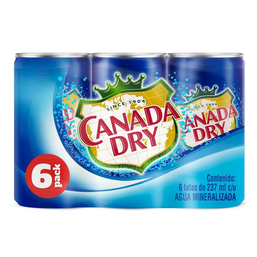 AGUA MINERAL CANADA DRY CLUB SODA 1 LT.