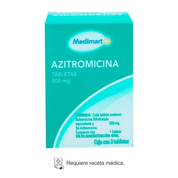 Azitromicina Medimart 500 mg 3 tabletas