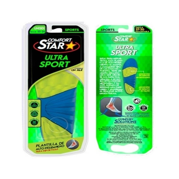 Plantilla Comfort Star Talla 23 a 24 Azul