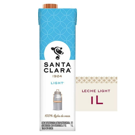 leche santa clara light de 1 l