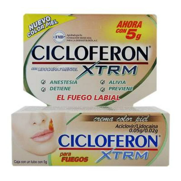 Cicloferon XTRM crema color piel para fuegos 5 g