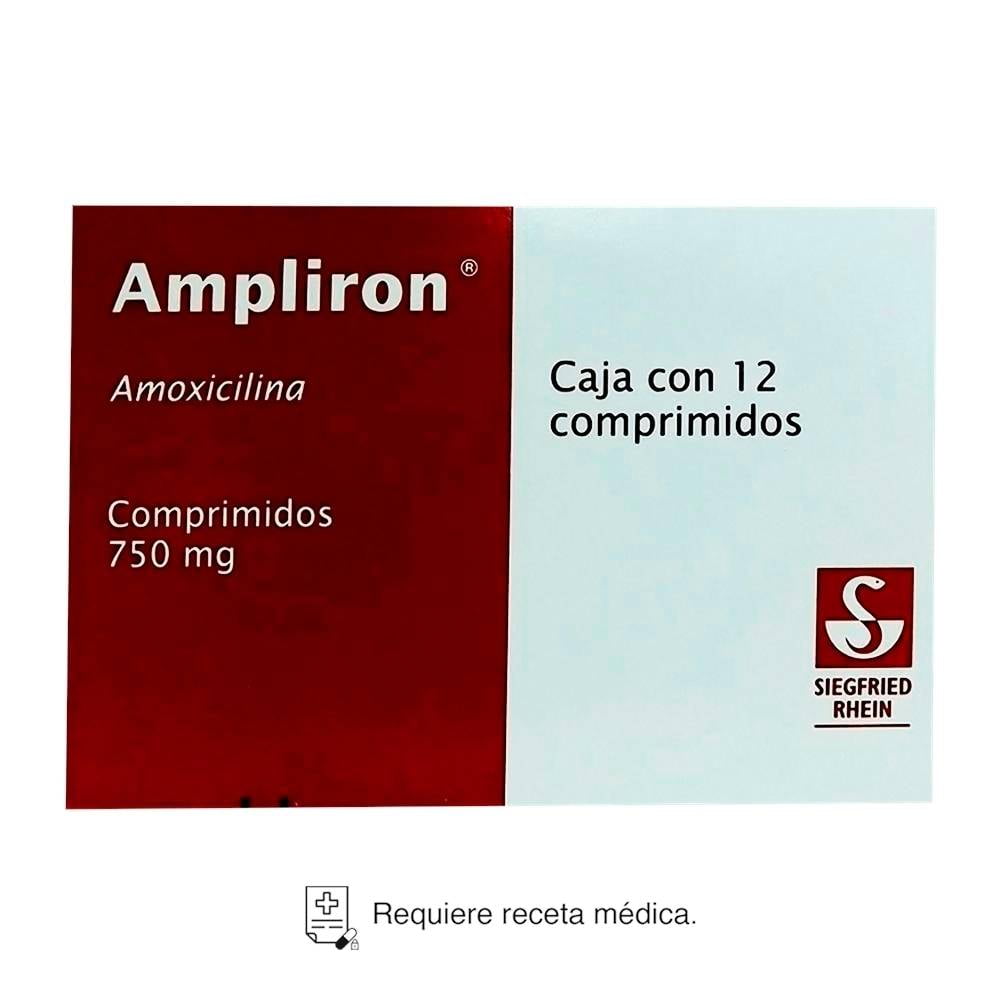 Ampliron Amoxicilina 750 mg 12 comprimidos