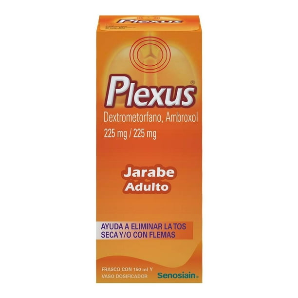 Jarabe para la tos Plexus Dextrometorfano 225 mg, Ambroxol 225 mg