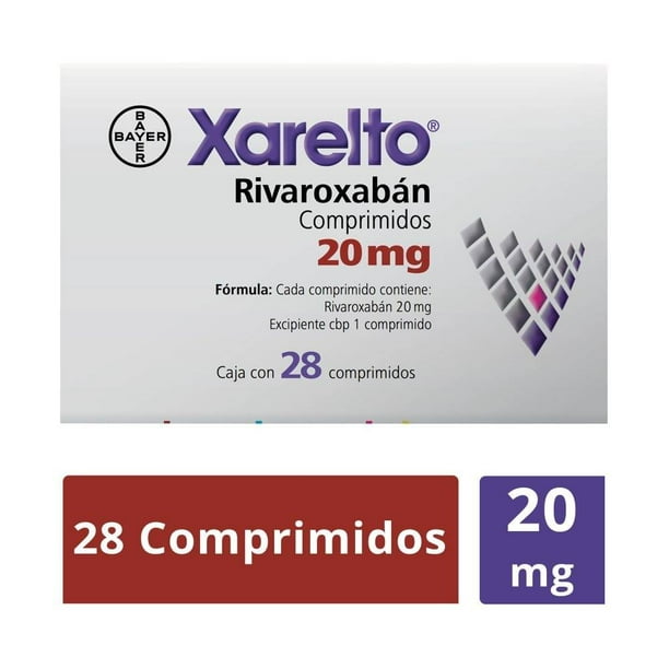 Xarelto de 20 mg, Paquete de 28 Comprimidos