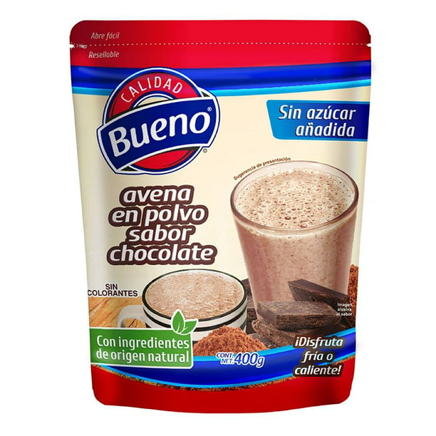 Avena Bueno en polvo sin azúcar sabor chocolate 400 g
