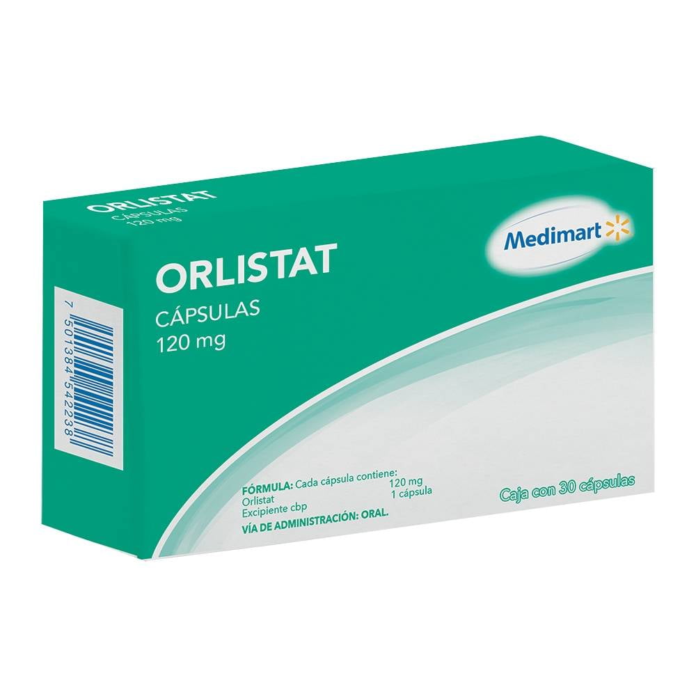 Orlistat Medimart 120 mg 30 cápsulas | Walmart
