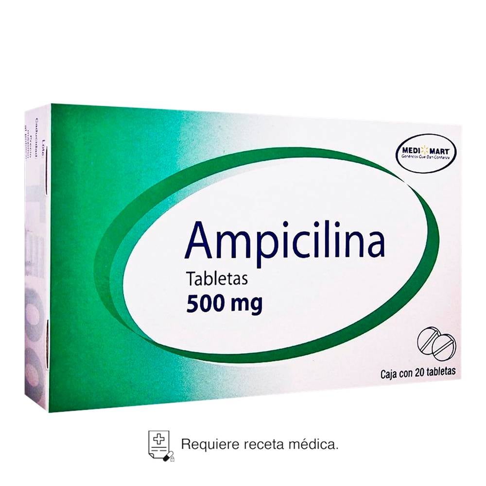 Ampicilina Medimart 500 mg 20 tabletas | Walmart