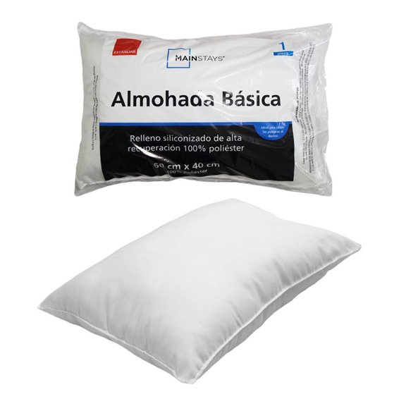 Almohada Mainstays Básica Estándar Blanca