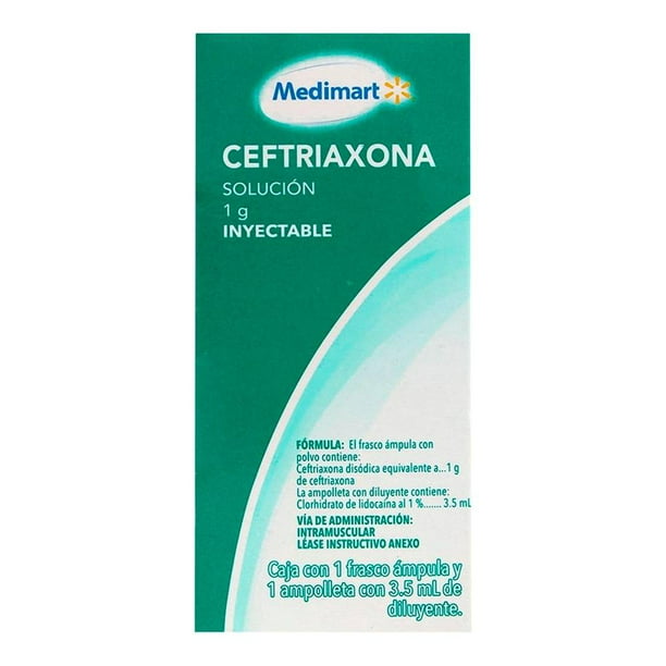 Ceftriaxona Medimart 1 g solución inyectable | Walmart