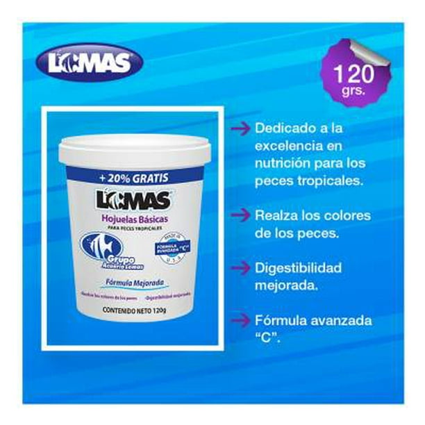 Estrella Al por menor calcular Alimento para Peces Lomas Hojuelas Básicas 100 g | Walmart