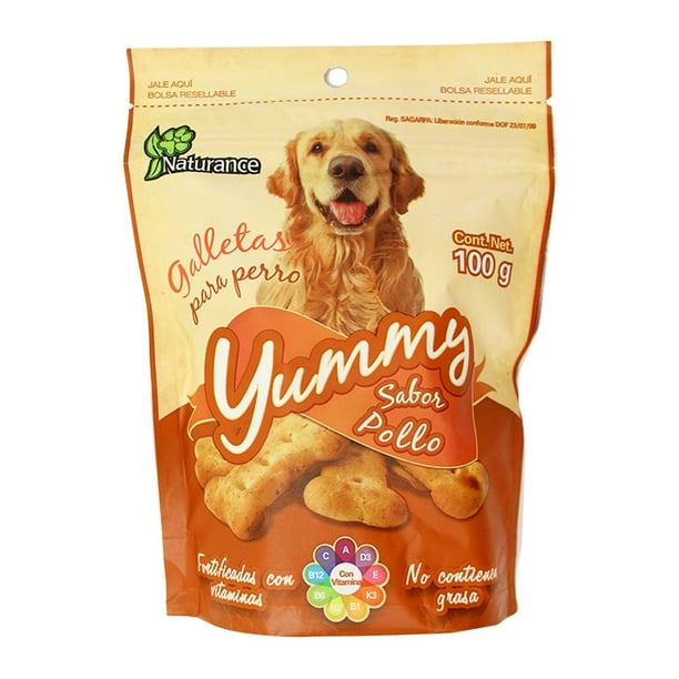 Galletas Naturance Yummy para Perros, Sabor Pollo, 100 g