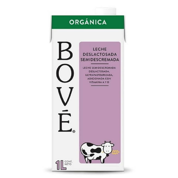 leche deslactosada bové semidescremada orgánica 1 l