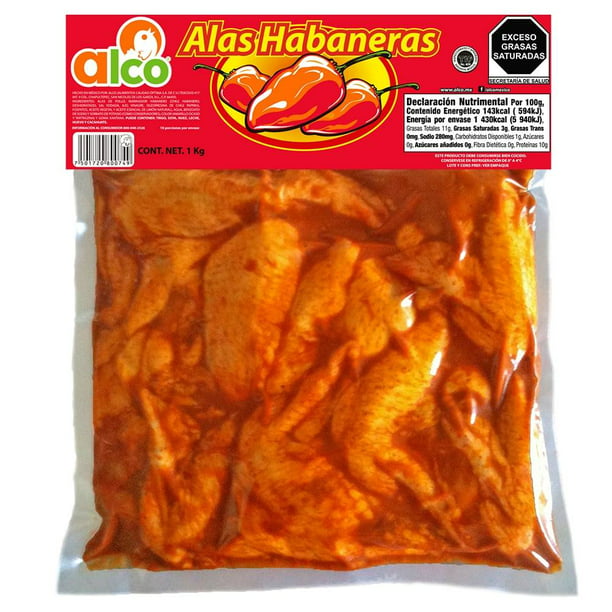 Alitas de pollo Alco marinadas en chile habanero 1 kilo | Walmart