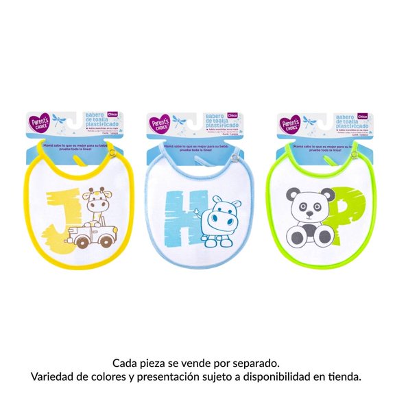 Babero de toalla Parent's Choice plastificado varios modelos 1 pza