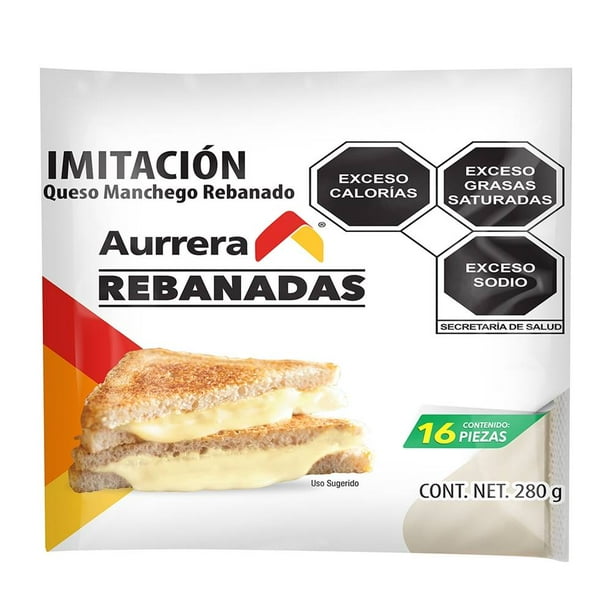 Imitación queso manchego Aurrera en rebanado 280 g