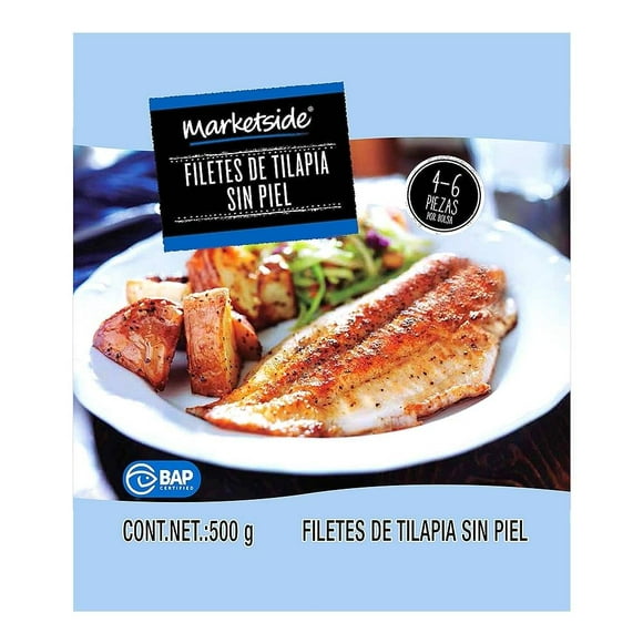 Filete de tilapia Marketside sin piel 500 g congelado