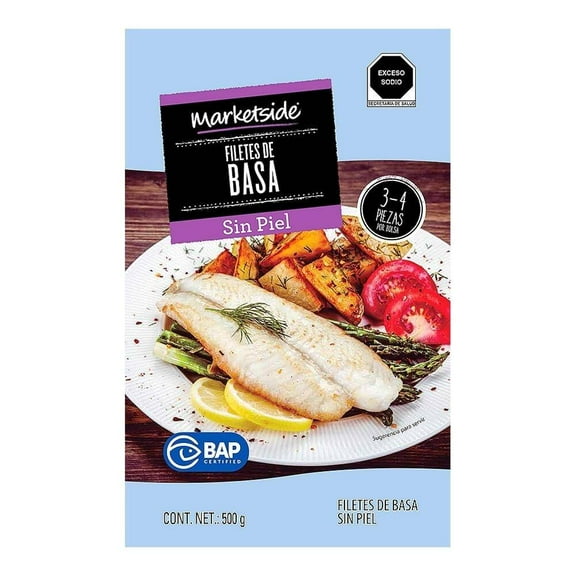 Filetes de basa sin piel Marketside 500 g congelado