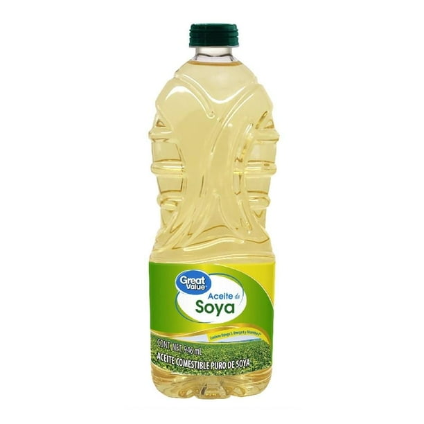 Aceite comestible puro de soya Great Value 946ml