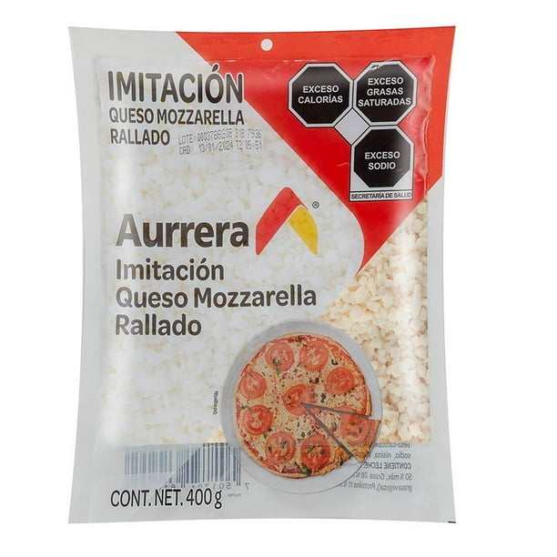 Queso tipo mozarella Aurrera rallado 400 g