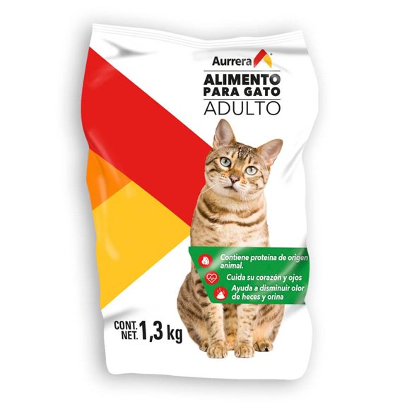 Alimento para gato Aurrera adulto 1.3 kg