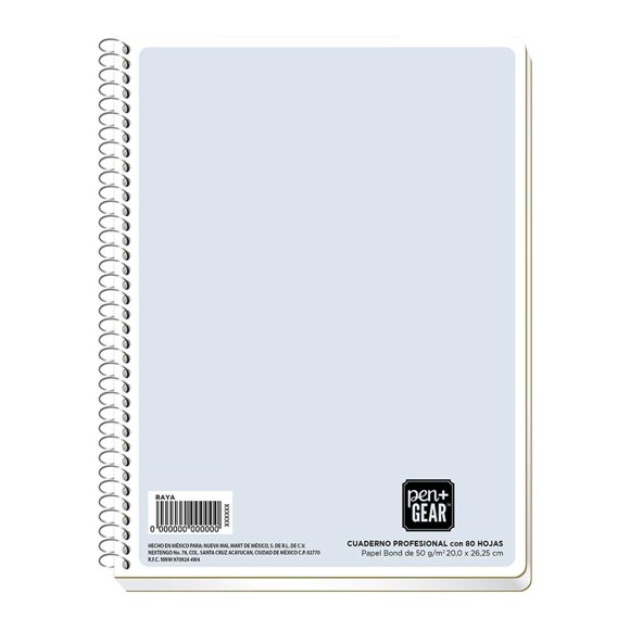 Cuaderno Profesional Pen+Gear Rayas 80 Hojas Varios Colores 1 pza