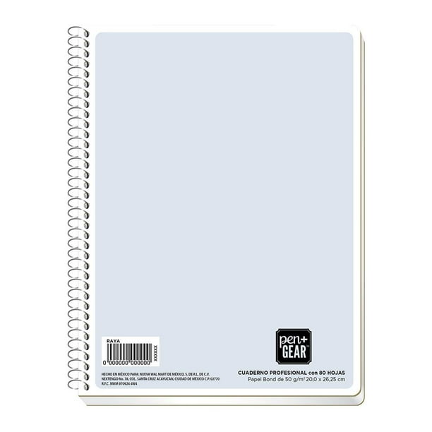 Cuaderno Profesional Pen+Gear Rayas 80 Hojas Varios Colores 1 pza