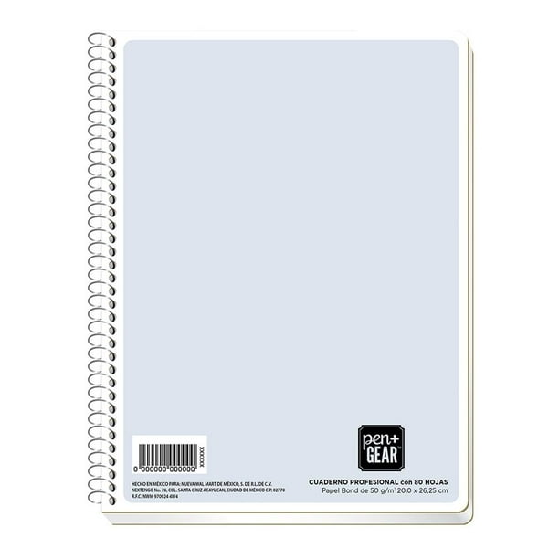 Cuaderno Profesional Pen+Gear Cuadro Chico 80 Hojas Varios Colores 1 pza