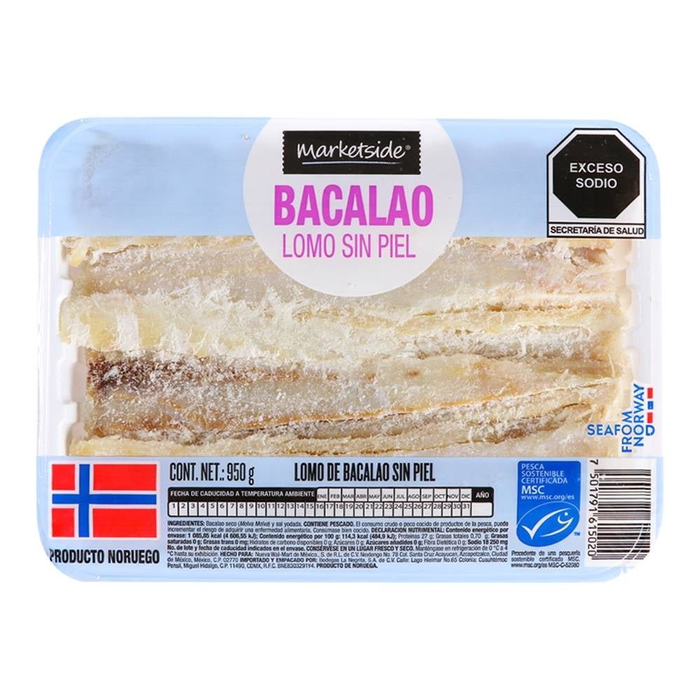 Bacalao noruego Marketside lomo sin piel 950 g | Walmart