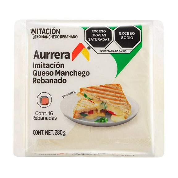 Imitación queso manchego Aurrera en rebanadas 280 g