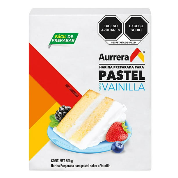 Harina preparada para pastel Aurrera sabor vainilla 500 g | Walmart