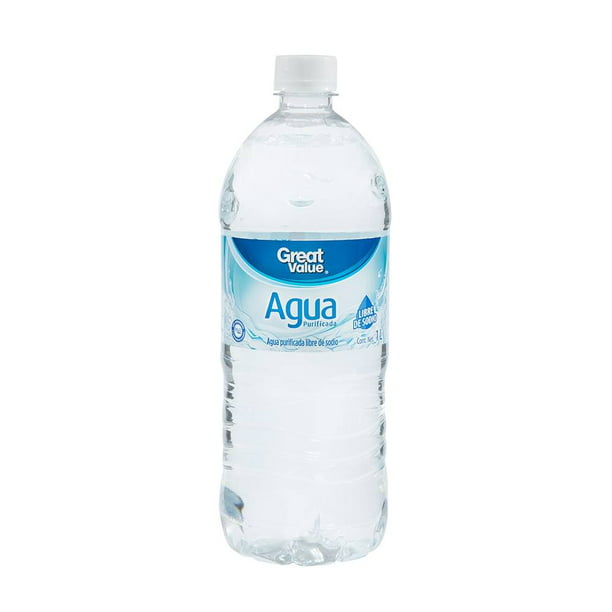 Agua Purificada Great Value botella 1 l