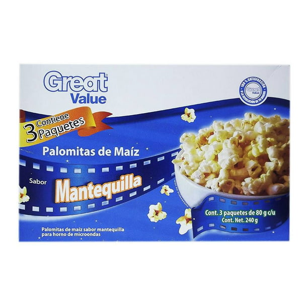 Comprar Palomita Great Value para Microondas Extra mantequilla