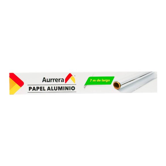 Papel aluminio Aurrera 7 m X 30 cm 1 pza