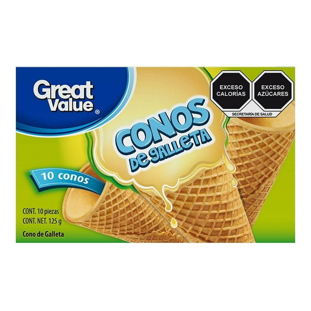 Scully Olla de crack Aspirar Conos Great Value de galleta 125 g | Walmart