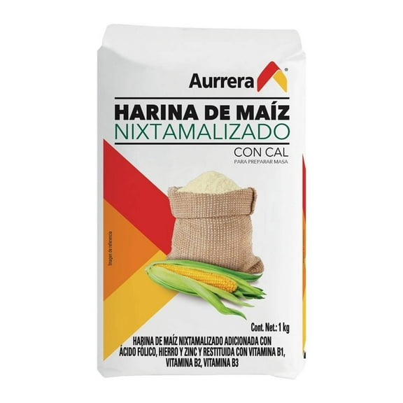 Harina de maíz Aurrera nixtamalizado 1 kg
