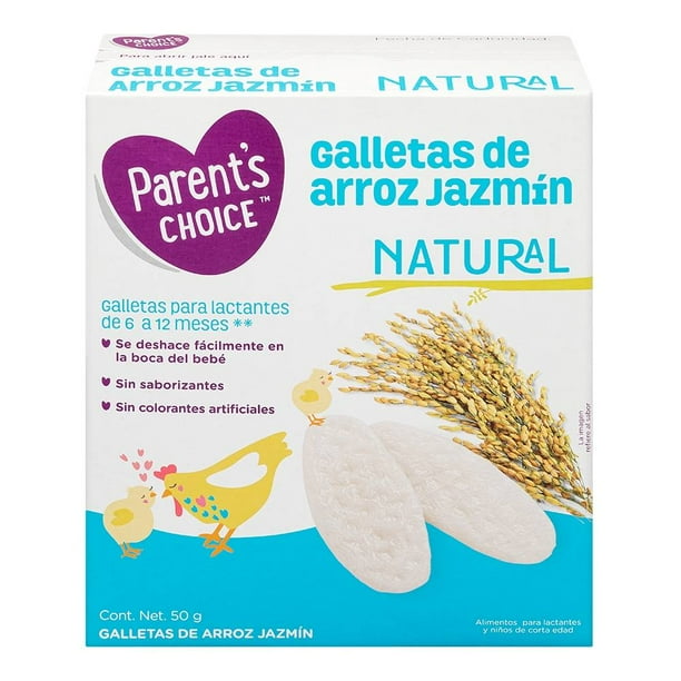 Galletas de arroz jazmín Parent's Choice natural 50 g