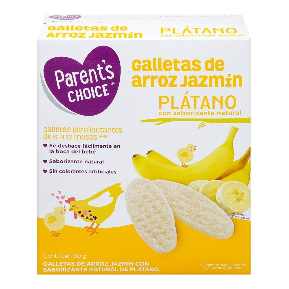 Galletas de arroz jazmín Parent's Choice plátano 50 g