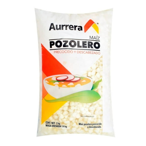 Maíz pozolero Aurrera precocido y descabezado 2 kg