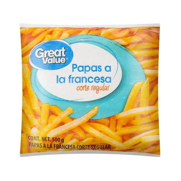 Papas a la francesa Great Value corte regular 500 g