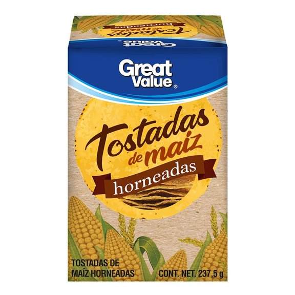 Tostadas Great Value de maíz horneadas 237.5 g