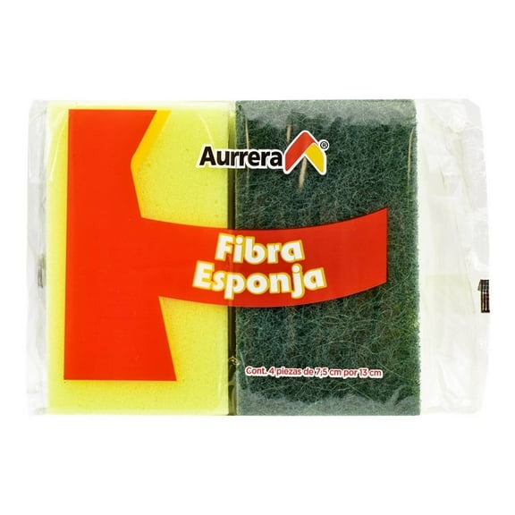 Fibra esponja Aurrera 4 pzas