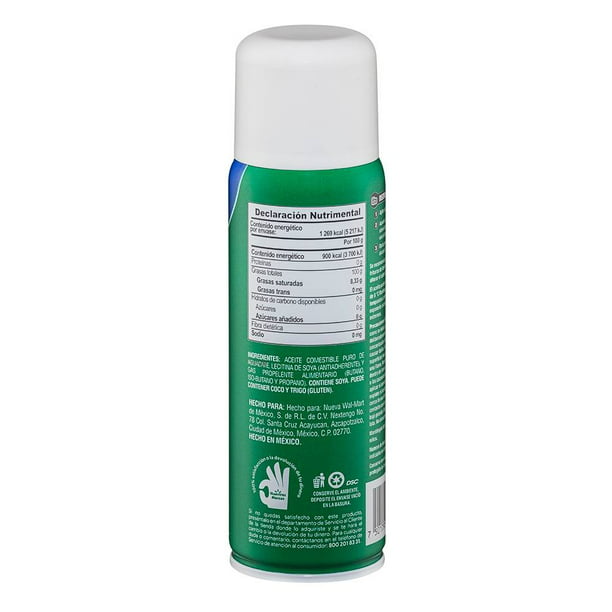 Aceite comestible Great Value puro de aguacate en aerosol 141 g