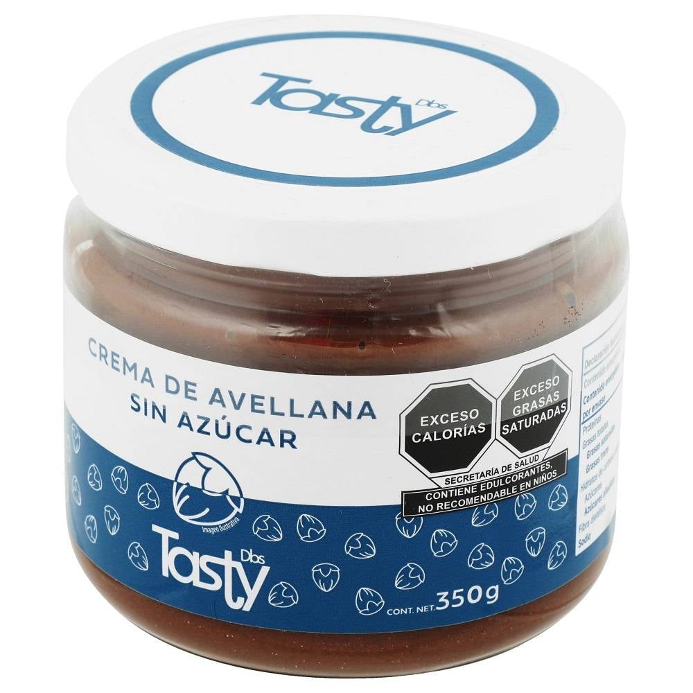 Crema de Avellanas y Cacao Sin Azúcar y Sin Edulcorantes, con Fibra de  Achicoria, 43% Avellana (285g)