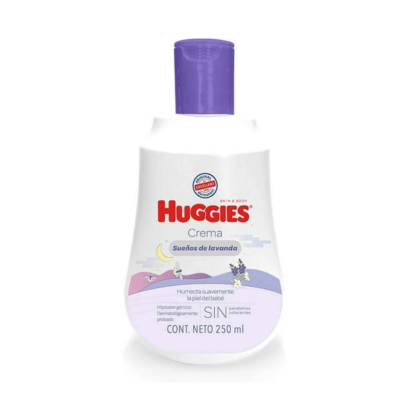 Crema Huggies cuidado relajante sueños de lavanda 250 ml