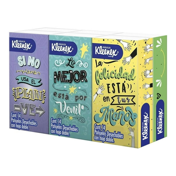 Pañuelos Kleenex 6 paquetes con 14 hojas dobles c/u