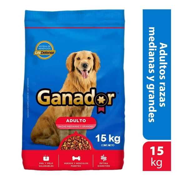 Alimento para Perro Ganador Adulto Razas Medianas y Grandes 15 kg