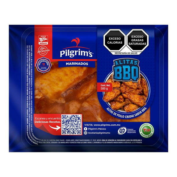 Alas de pollo Pilgrim's marinadas sabor bbq 500 g | Walmart