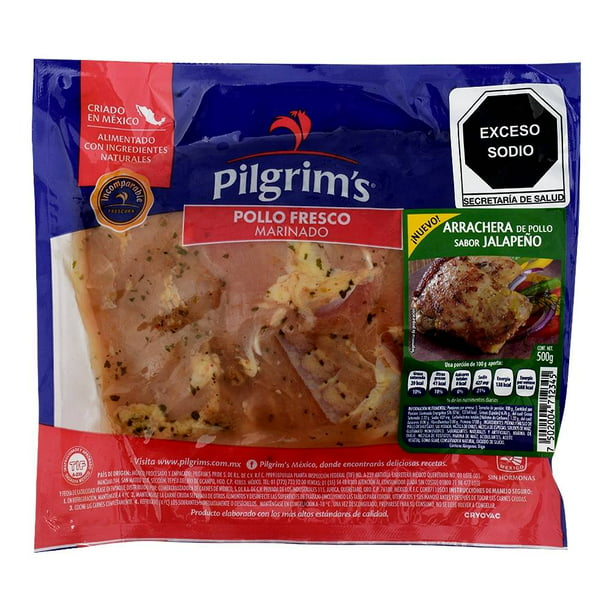Arrachera de pollo Pilgrim's marinado sabor jalapeño 500 g | Walmart