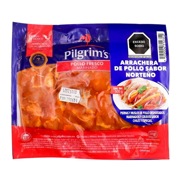Arrachera de pollo Pilgrim's sabor norteño 500 g | Walmart