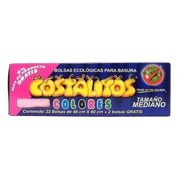 BOLSA PARA BASURA COSTALITOS FORTIFLEX GRANDES C/JARETA 100 PZA.